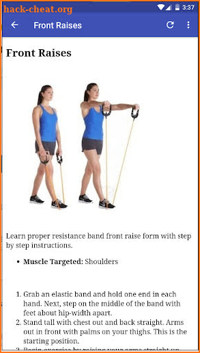 Resistance bands workout screenshot