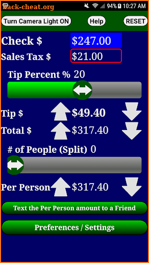 Restaurant Tip & Split Calculator Pro screenshot