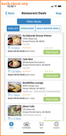 Restaurant.com screenshot