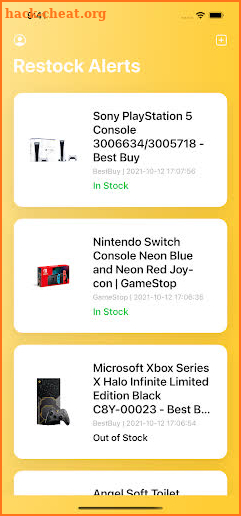 Restock Alerts screenshot