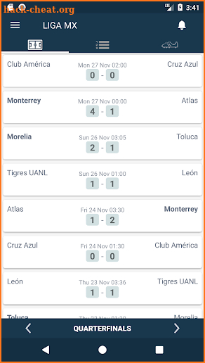 Resultados de la Liga MX - México screenshot