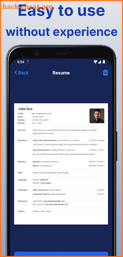 Resume Builder & Cover Letter screenshot