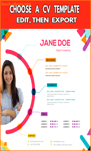 Resume Builder & Cover Letter Template screenshot