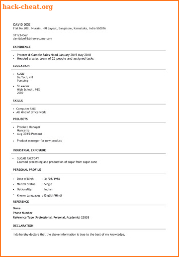 Resume Builder Free - Classic Resume Template screenshot