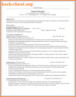 Resume Formats 2018 screenshot