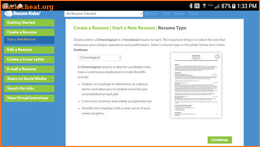 Resume Maker® Platinum screenshot