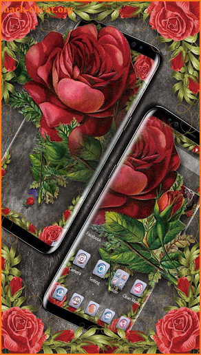 Retro Red Rose Theme screenshot