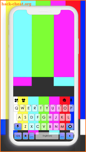 Retro TV Static Keyboard Background screenshot