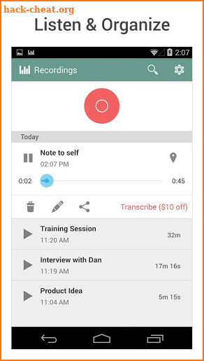 Rev Audio & Voice Recorder screenshot