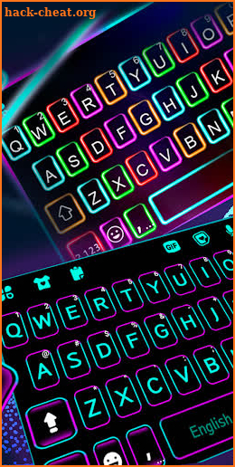 RGB Neon HD Keyboard Background screenshot