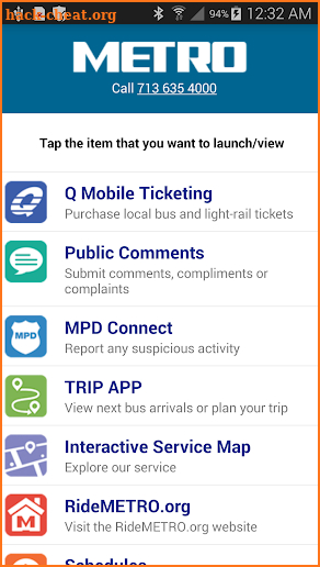 RideMetro screenshot