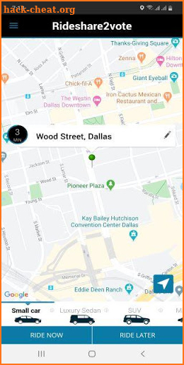 RideShare2Vote Rider screenshot