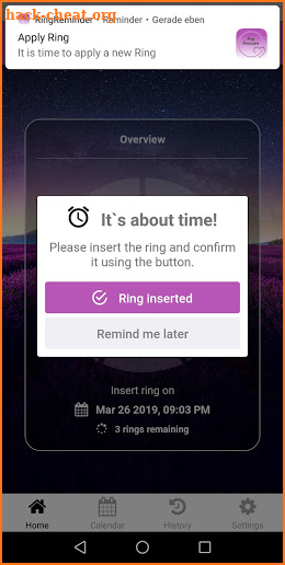 Ring Reminder screenshot