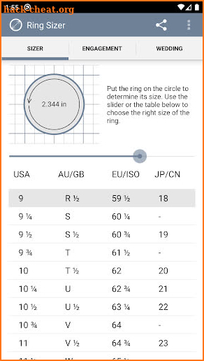 Ring Sizer by Jason Withers © screenshot