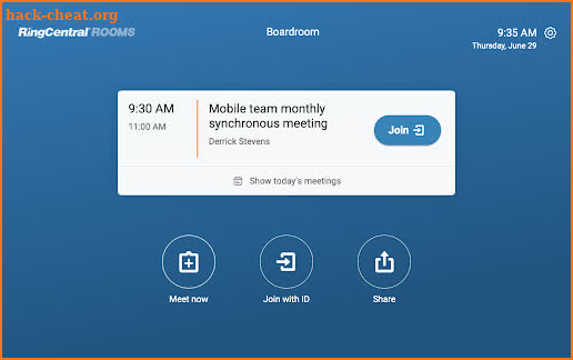 RingCentral Rooms screenshot