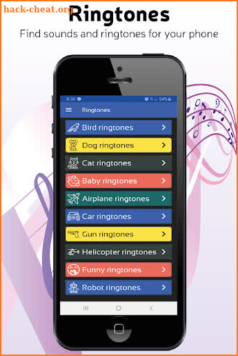 Ringtones for cell phone, free ringtones sounds screenshot