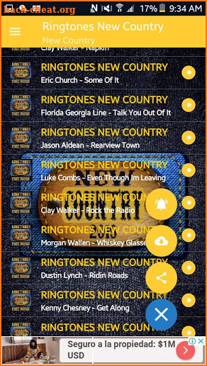 Ringtones New Country screenshot