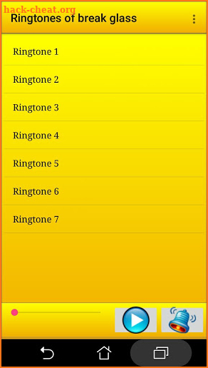 Ringtones of break glass screenshot