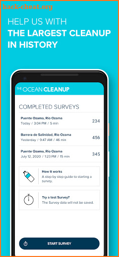 River Plastic Survey screenshot