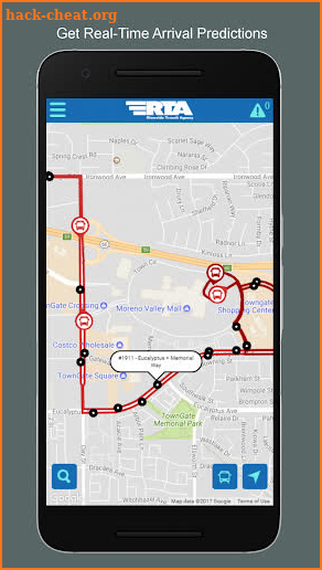 Riverside Transit BusWatch screenshot