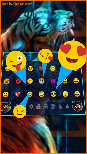 Roar Galaxy Tiger Keyboard Theme screenshot