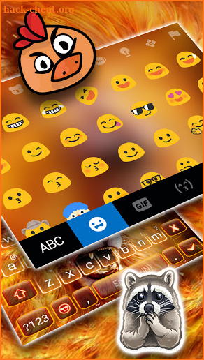 Roaring Fire Lion Keyboard Theme screenshot