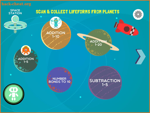 Robo Math Number Line Galaxy screenshot
