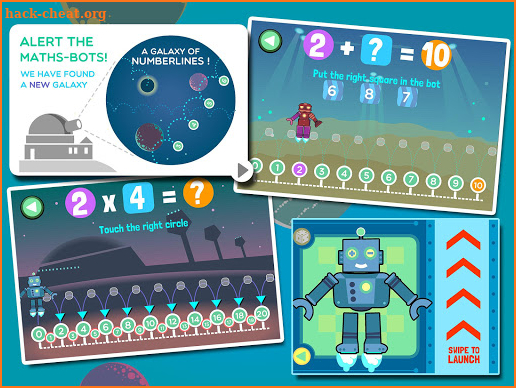 Robo Math Number Line Galaxy screenshot