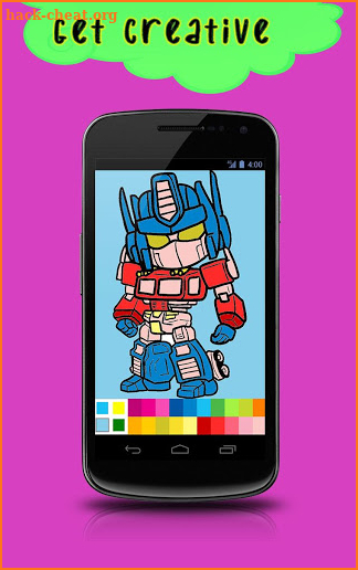 Robot Trans coloring book screenshot