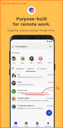 Rock - Messaging, Tasks, Zoom and Google Drive screenshot