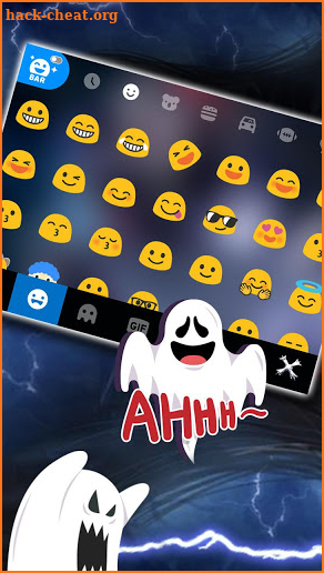 Rock Roaring Skull Keyboard Theme screenshot