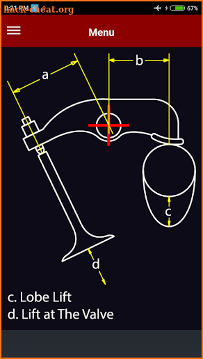 Rocker Arm Ratio and Valve Lift Calculator screenshot