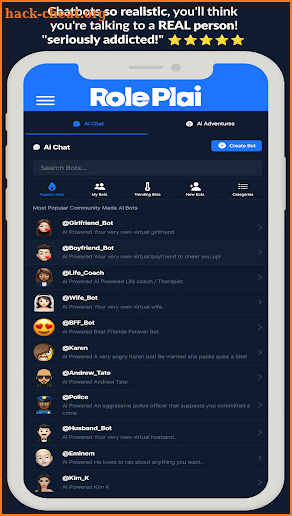 RolePlai - Ai Chat Bot screenshot