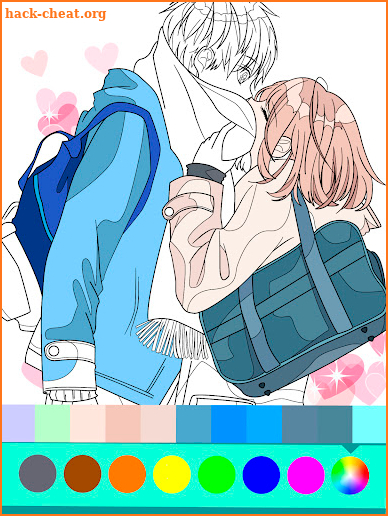 Romantic Anime Coloring Book screenshot