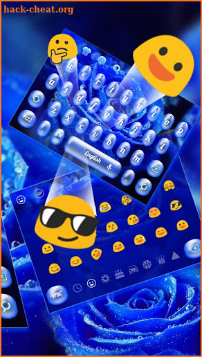 Romantic Blue Rose Keyboard screenshot