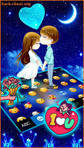 Romantic Couple Keyboard Theme screenshot