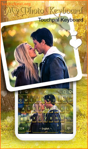 Romantic Couple Love Photo Keyboard Theme screenshot