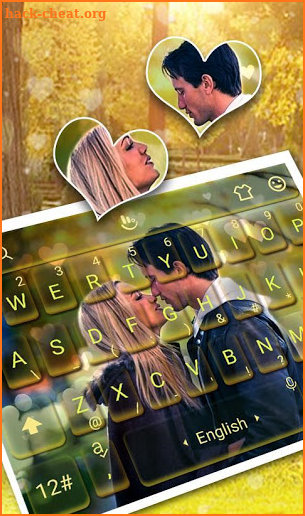 Romantic Couple Love Photo Keyboard Theme screenshot