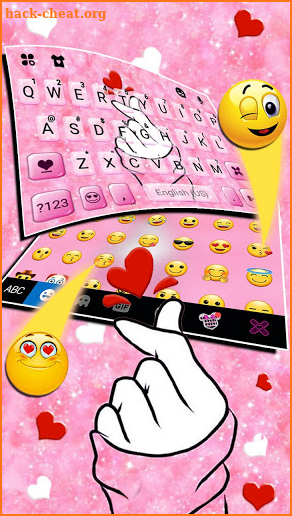 Romantic Hand Love Keyboard Theme screenshot