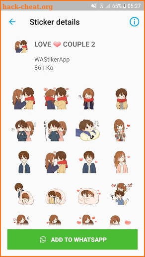 Romantic Love Stickers  Packs - WAStickerApps screenshot