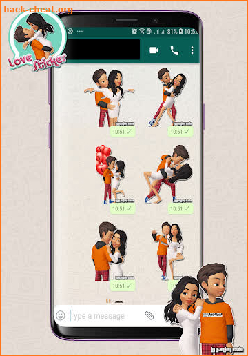 Romantic Love Stickers - WAStickerApps screenshot