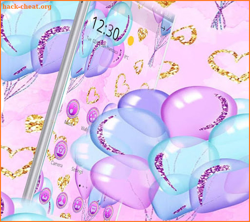 Romantic Purple Balloon Theme screenshot