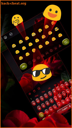 Romantic Red Rose Keyboard screenshot