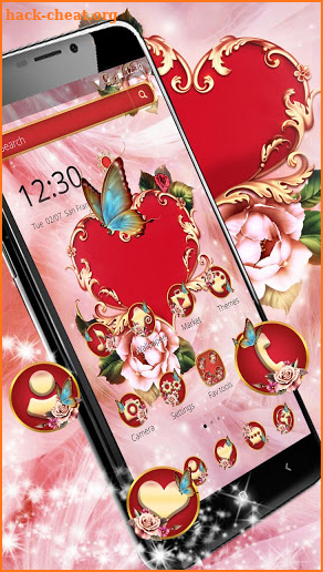 Romantic Shiny Heart Theme💖 screenshot