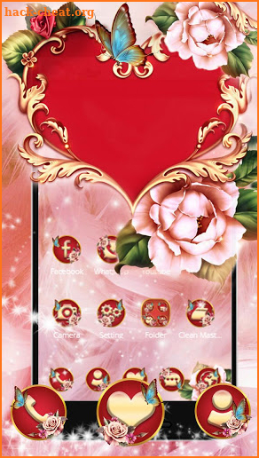 Romantic Shiny Heart Theme💖 screenshot