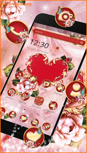 Romantic Shiny Heart Theme💖 screenshot