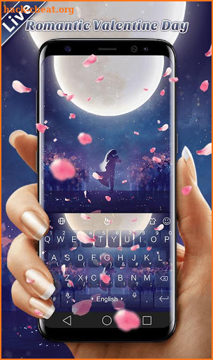 Romantic Valentine Day Keyboard Theme screenshot