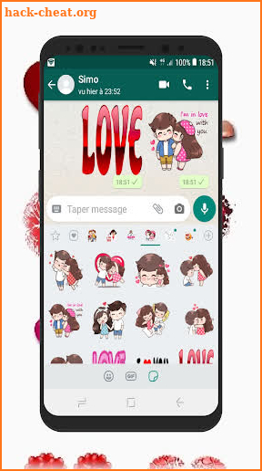 Romantic WAStickerApps love stickers 2020 screenshot