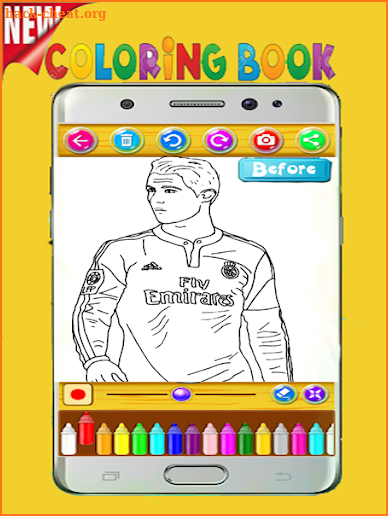 Ronaldo Coloring game screenshot