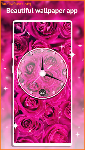 Rose Clock Live Wallpaper screenshot